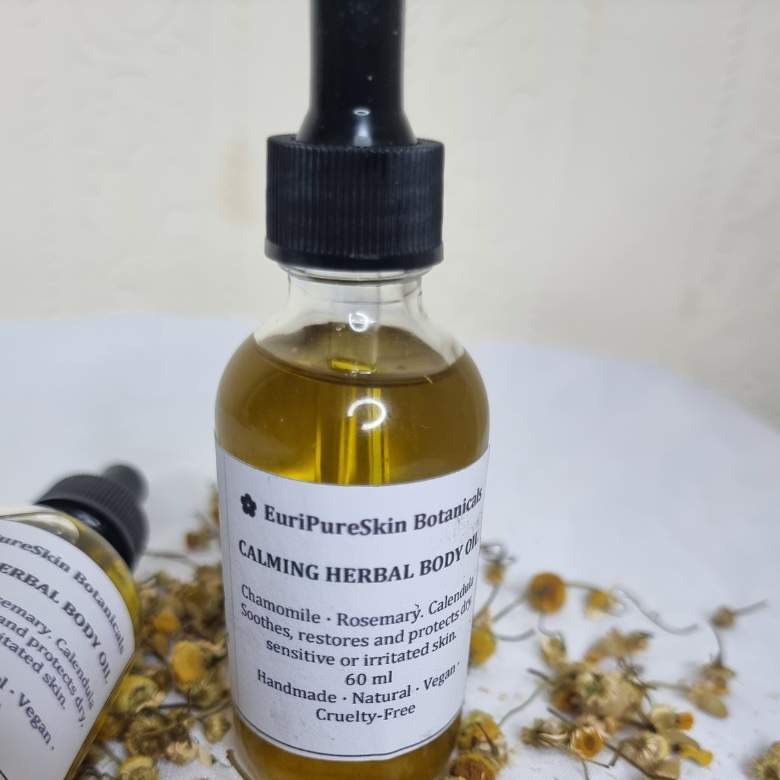 calming herbal body oil