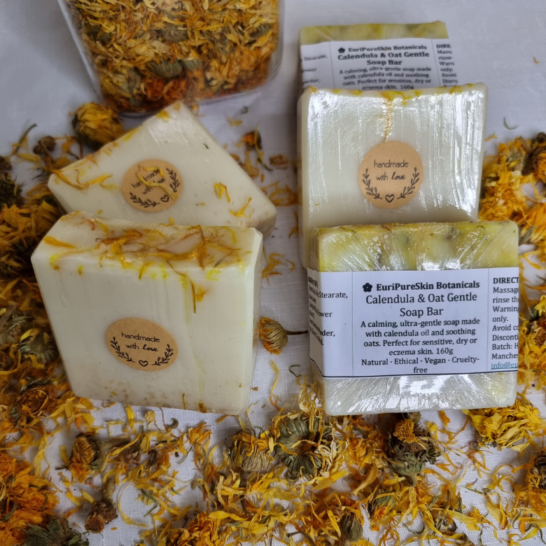 calendula and gentle oat soap bar